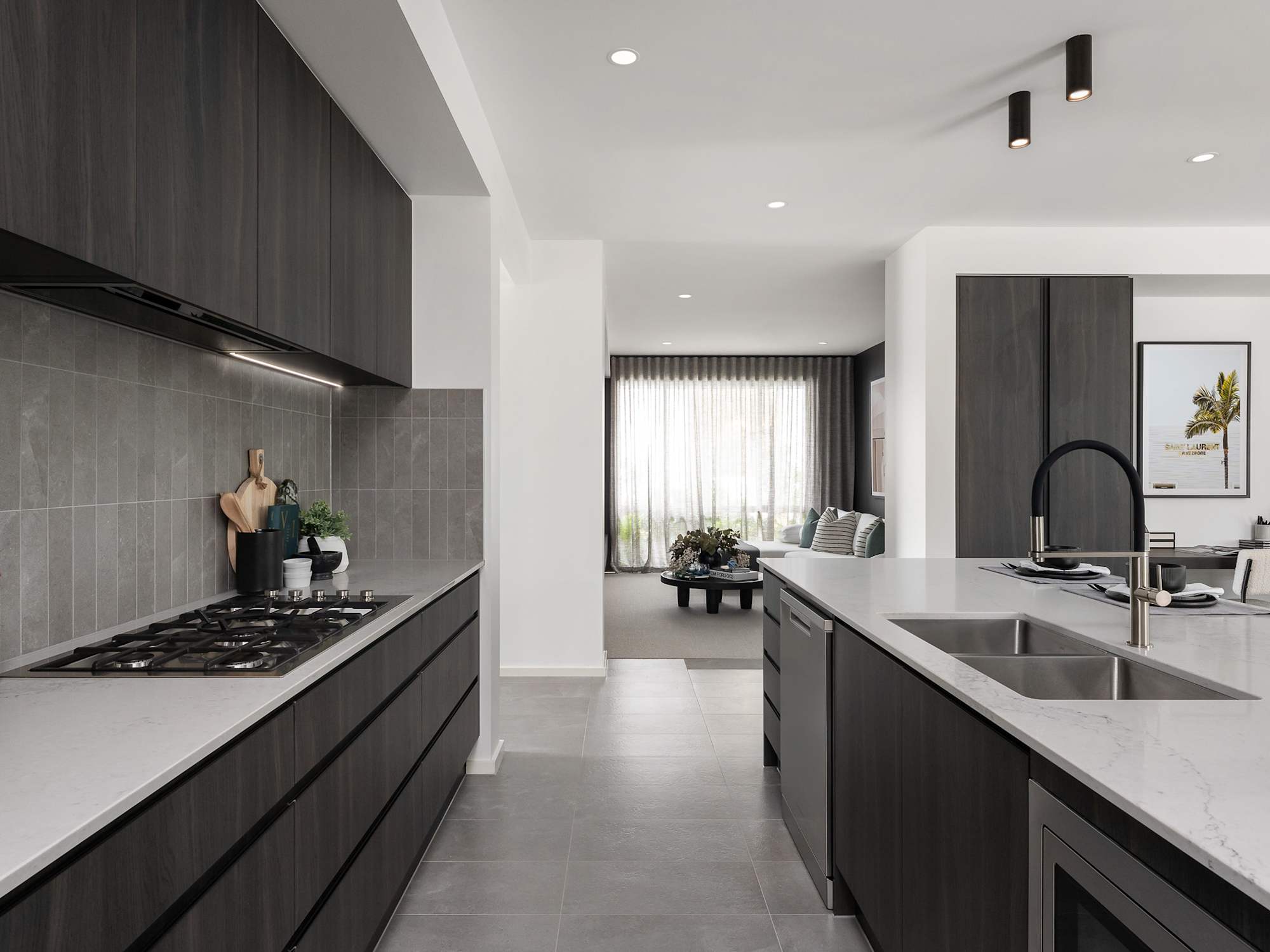 riviera manor house design kitchen and theatre in contempo style