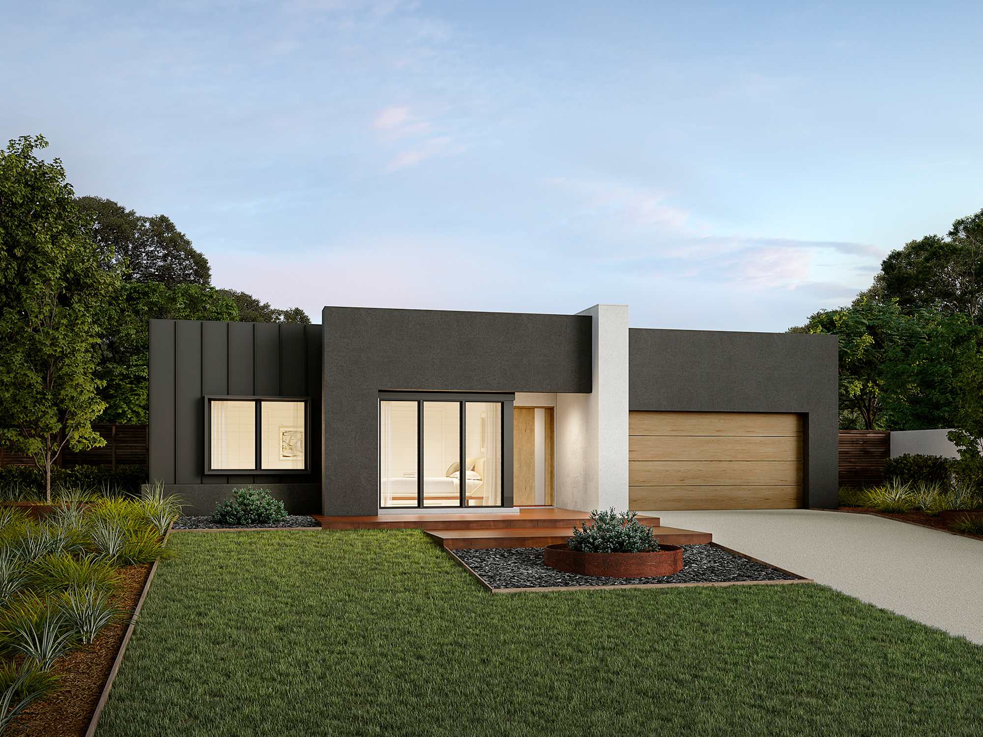 Miami Executive house design with Lumiere facade - Flat Roof Home