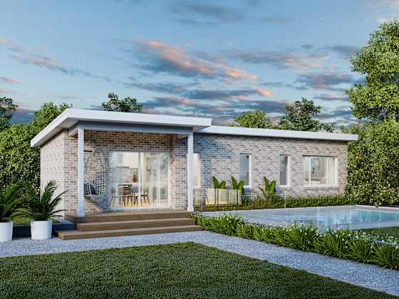 Granny flat 7 house design with skillion facade
