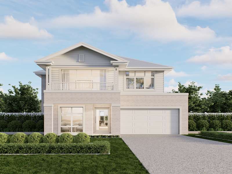 Allora 40 One house design with Hampton facade