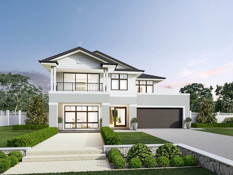 Gradeur 39 One house design with Hampton facade