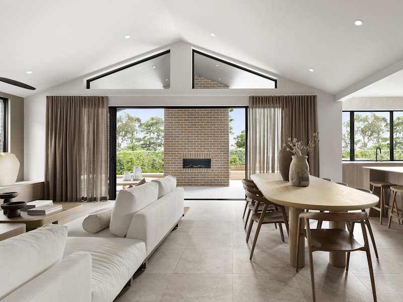 Cranbourne Executive House Design Living Dining Alfresco in Contempo Style