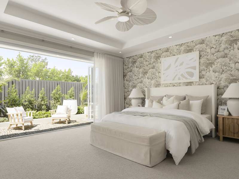 Bayswater Manor House Design Main Bedroom in Coastal style