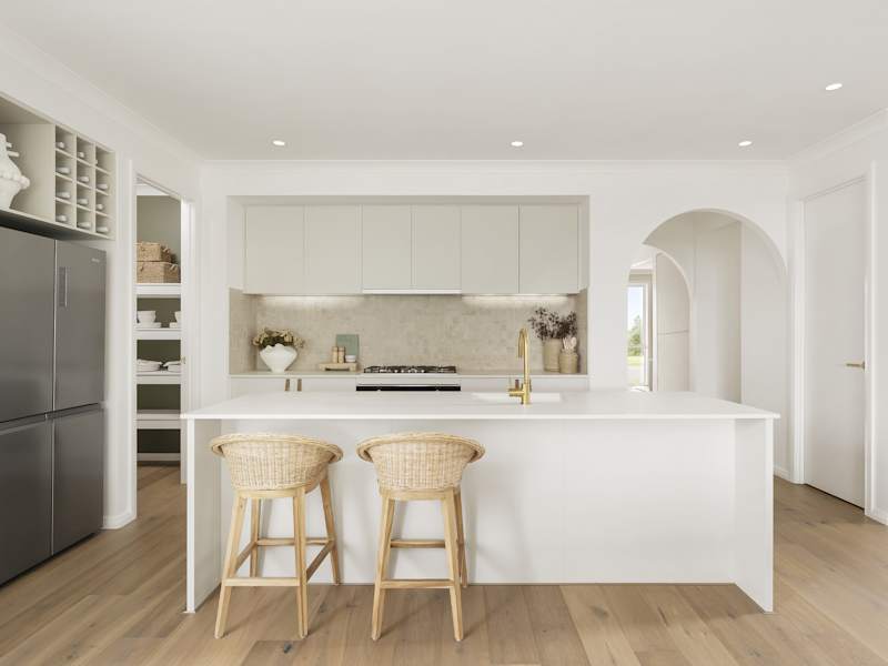 Valiente Three House Design Kitchen in Coastal style