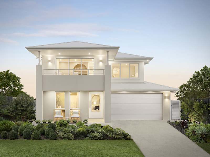 Valiente Three House Design Wilderness facade in Coastal style
