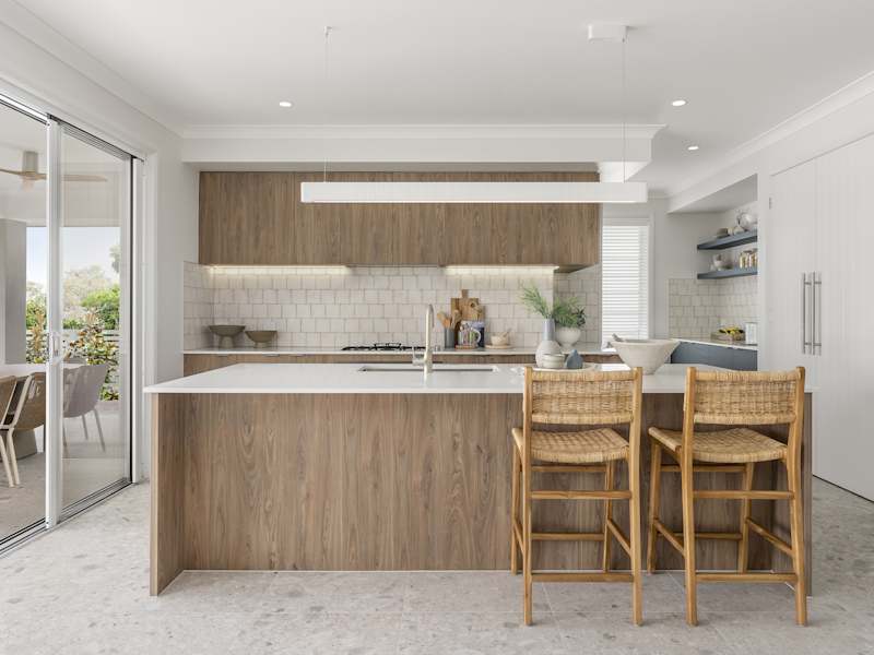 Lisbon One Cascade house design Kitchen in Coastal style