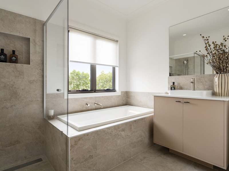 Lucia Three house design bathroom in Coastal style