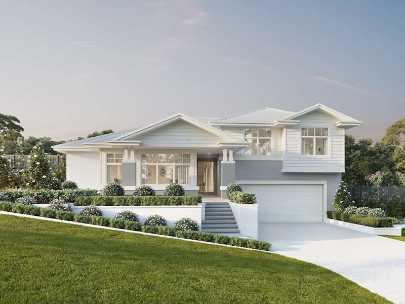Stirling house design with hamptons facade