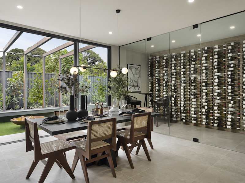 saxonvale 42 house design dining wine cellar in urban style