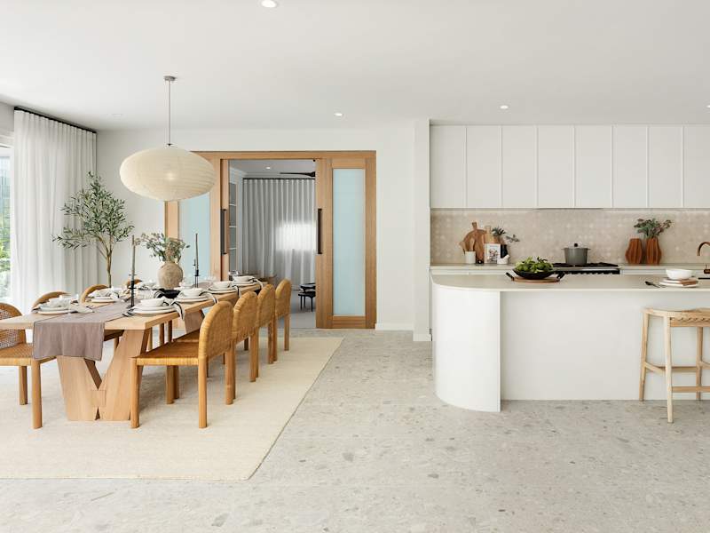 san marino grande house design dining and kitchen in coastal style