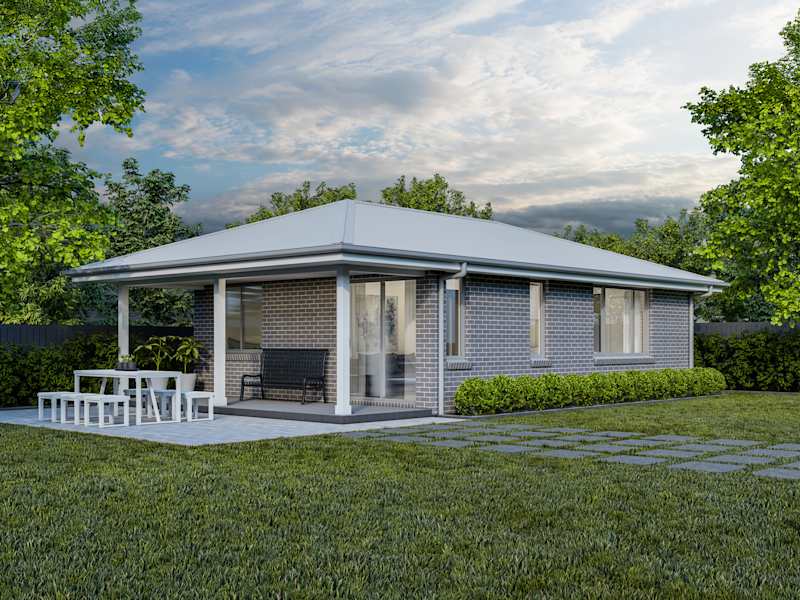 Granny flat 4 house design with hipped facade