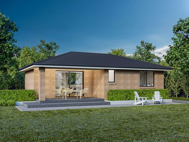 Granny flat 5 house design with Hipped facade