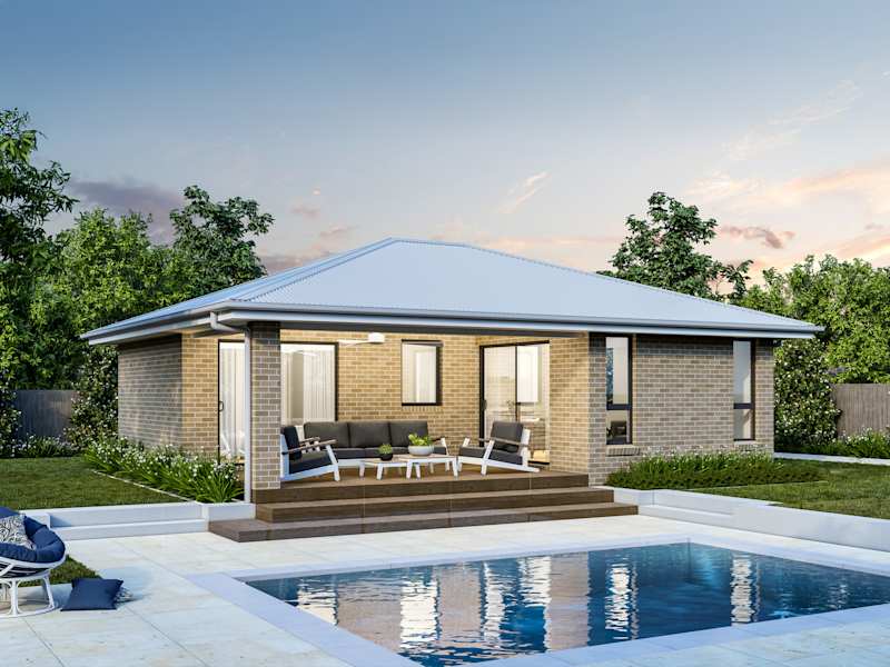 Granny flat 8 house design with hipped facade