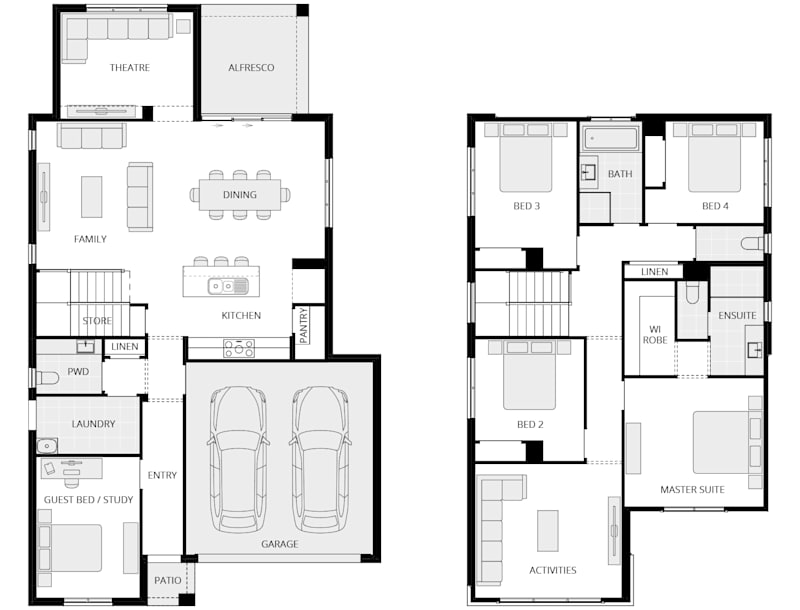 Valiente One Double Storey House Floor Plan