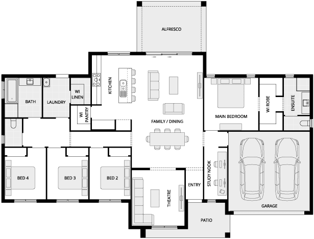 Almonte One Single Storey House Floor Plan