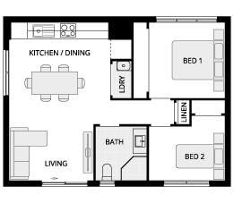 Granny Flat House Design Floor Plan