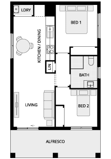 Granny Flat 4 House Design Floor Plan
