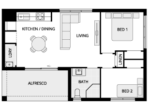 Granny Flat 5 House Design Floor Plan