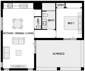 Granny Flat 8 House Design Floor Plan