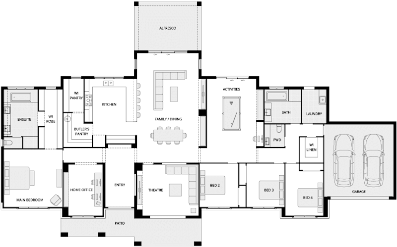 Hermitage Executive Country Living House Floor Plan