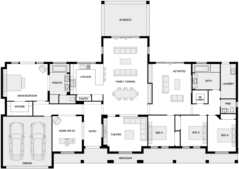 Bronte Executive Country Living House Floor Plan