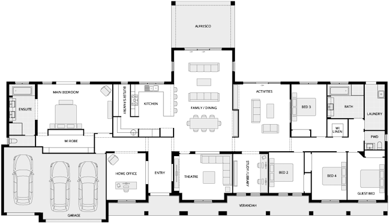 Bronte Executive Grande Manor One Country Living House Floor Plan