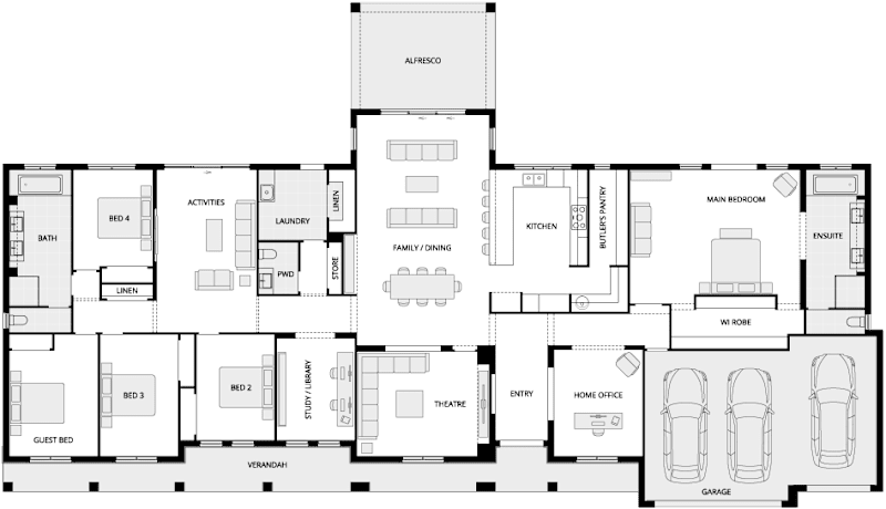 Bronte Farmhouse Grande Manor Country Living House Floor Plan