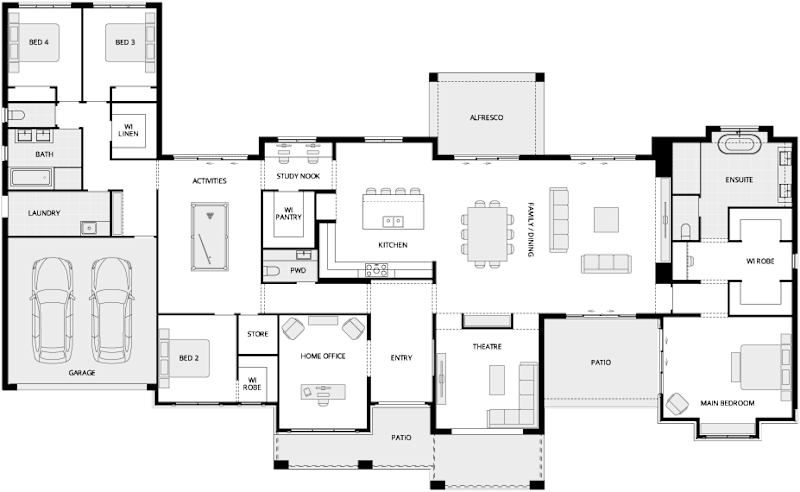 Rosewood Country Living House Floor Plan