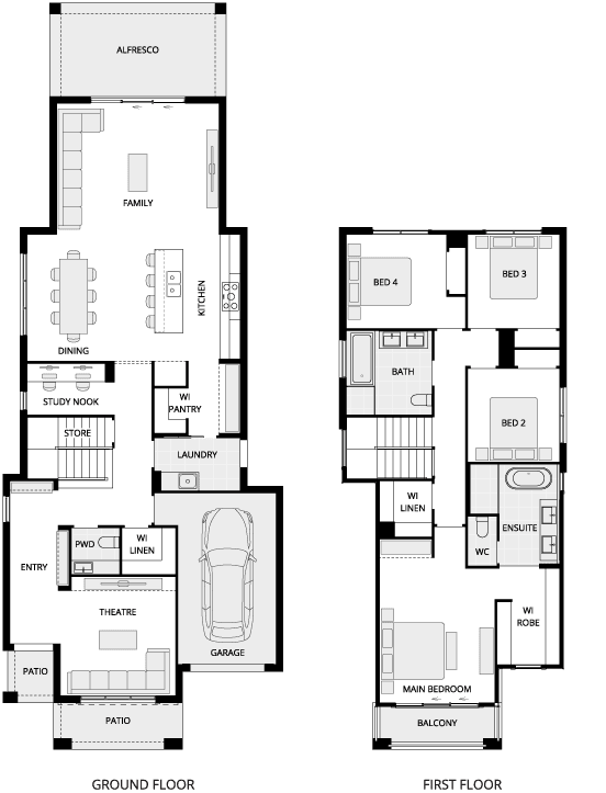 Aria 28 One Two Storey House Floor Plan