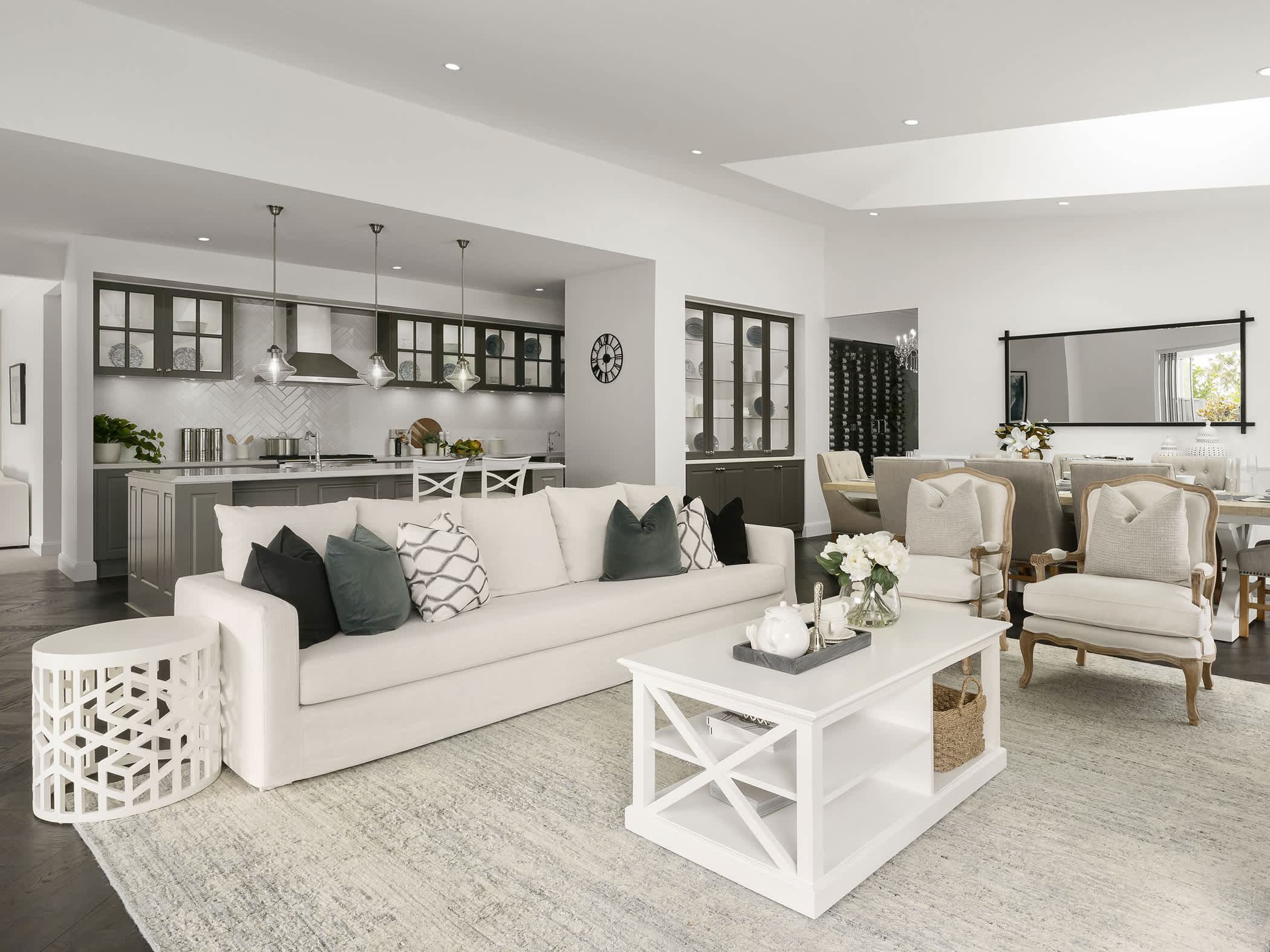 Retreat Grande House Design Kitchen Living Dining in Classic style
