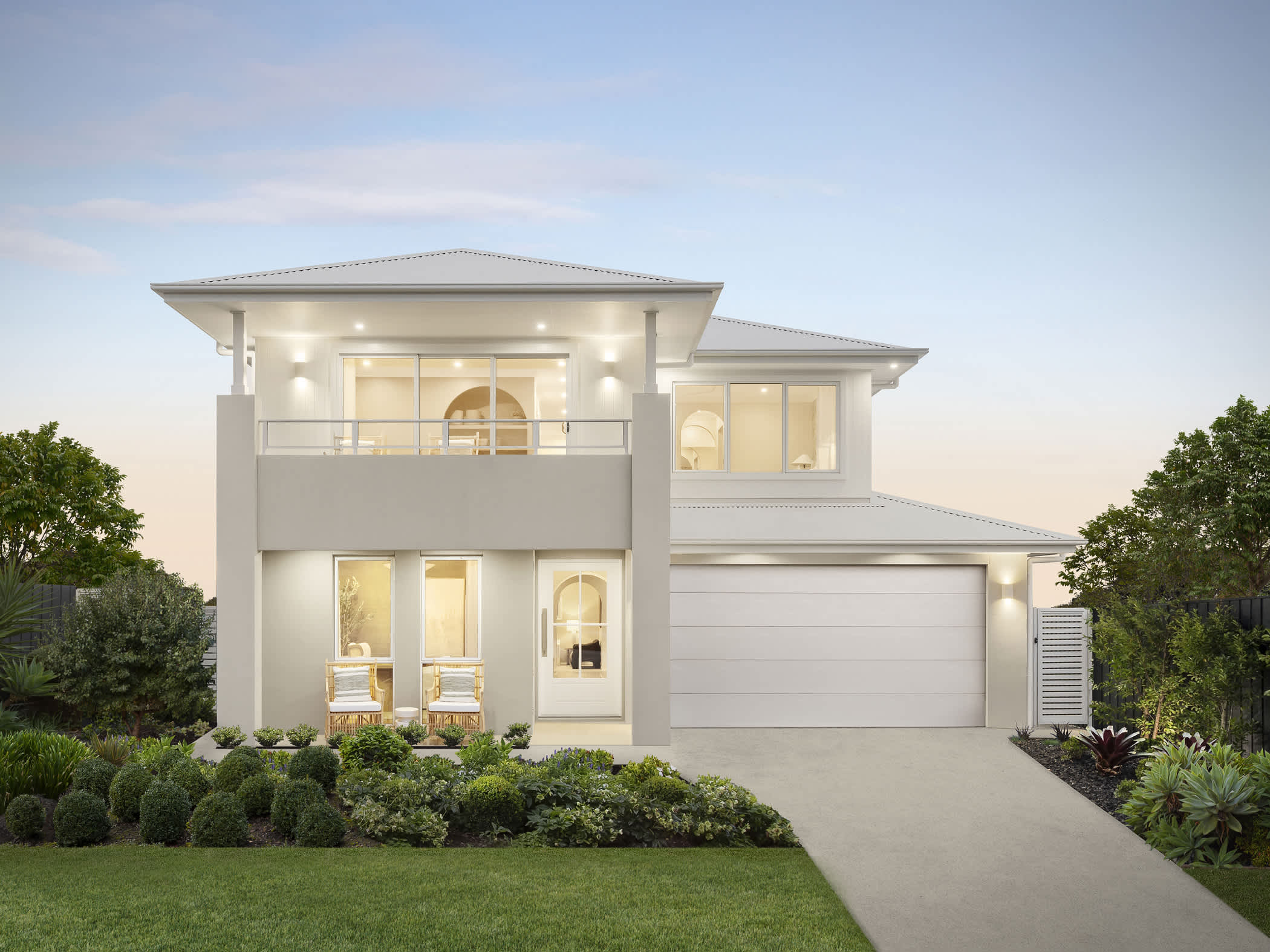 Valiente Three House Design Wilderness facade in Coastal style
