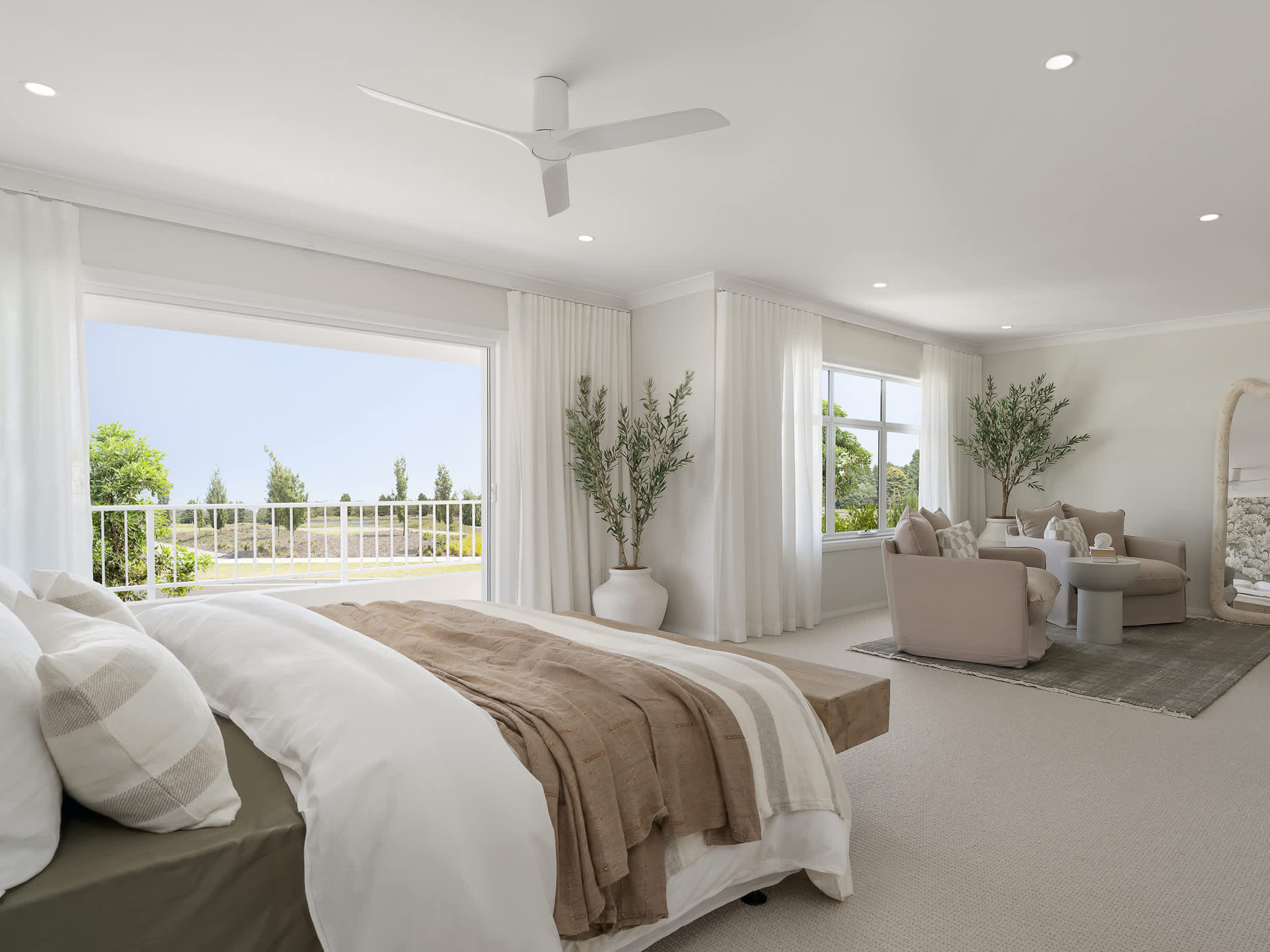 Enzo Five House Design Main Bedroom in Coastal style