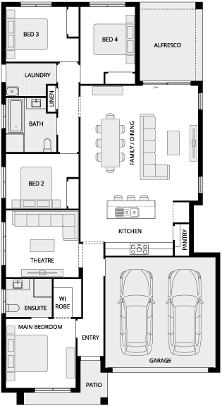 Lucia One Single Storey House Floor Plan