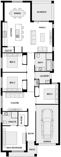 Camelle One Single Storey House Floor Plan