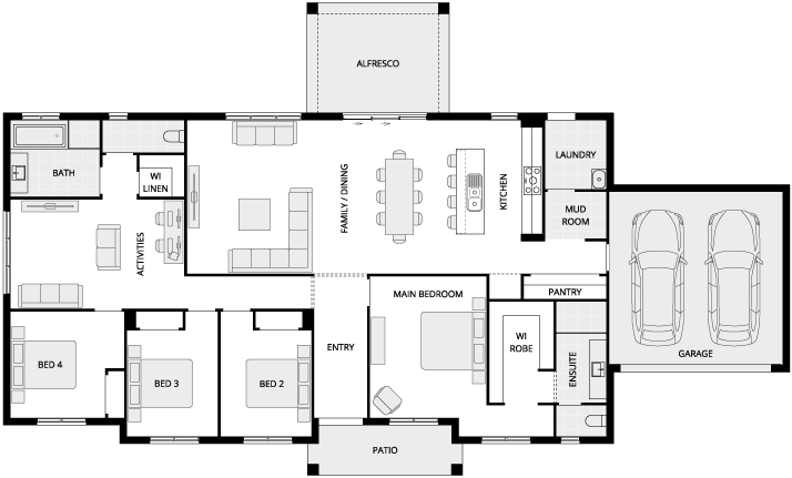 Evora One Single Storey House Floor Plan