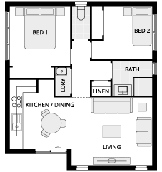 Granny Flat 3 House Design Floor Plan