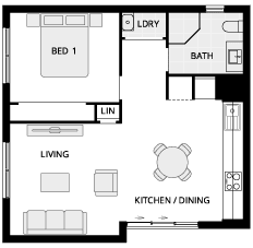Granny Flat 6 House Design Floor Plan