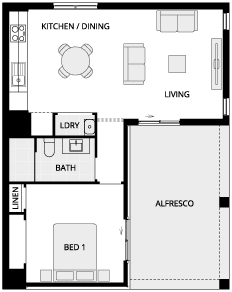 Granny Flat 9 House Design Floor Plan