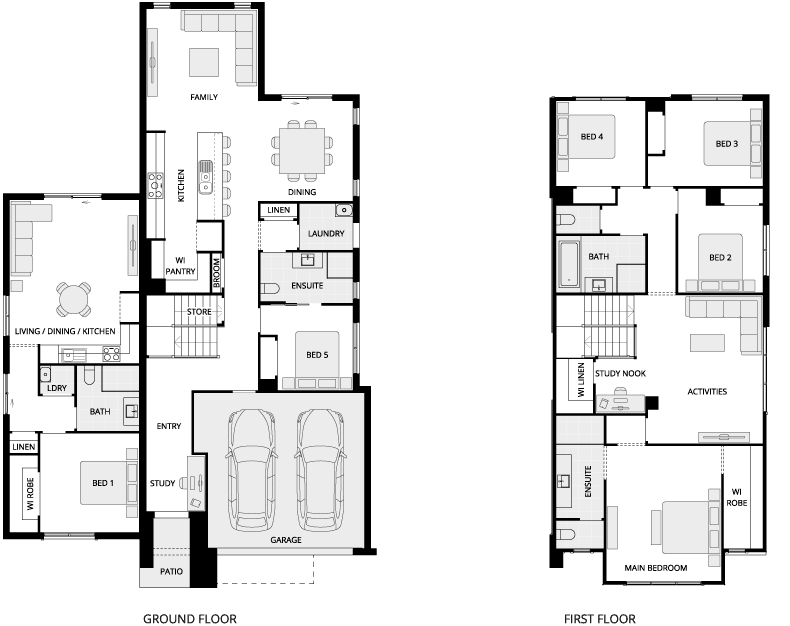 Soria Two Dual Occupancy House Floor Plan