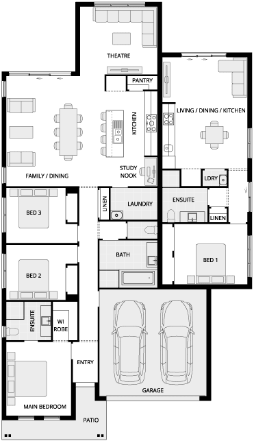 Seranno One Dual Occupancy House Floor Plan