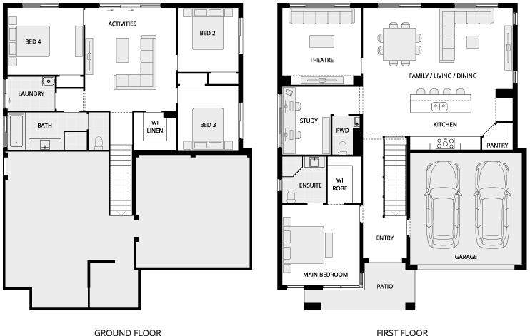 Horizon 4 Split Level House Floor Plan