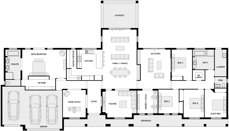 Bronte Executive Grande Manor One Country Living House Floor Plan