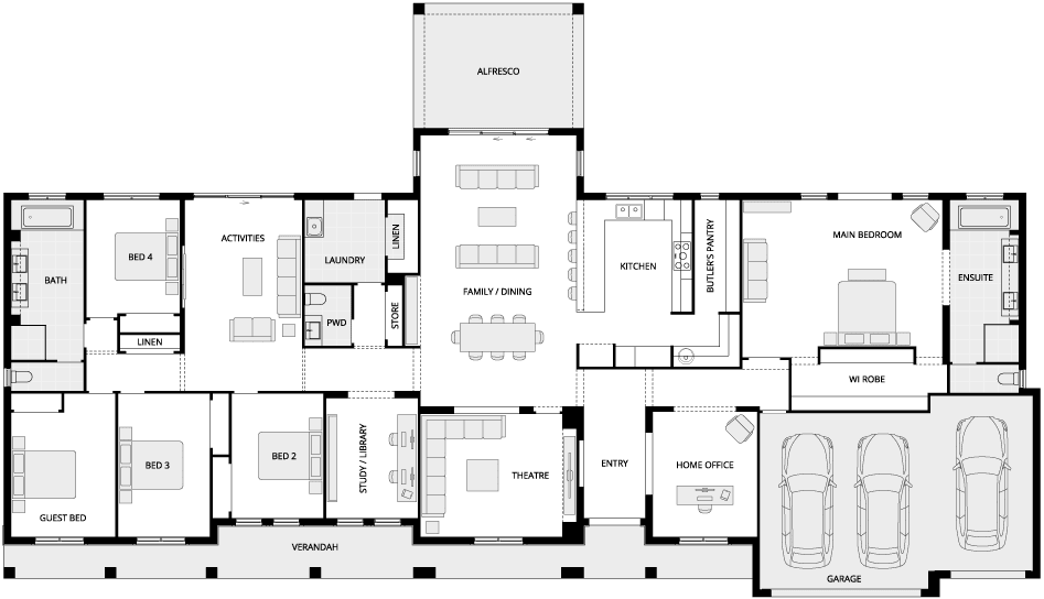 Bronte Farmhouse Grande Manor Country Living House Floor Plan