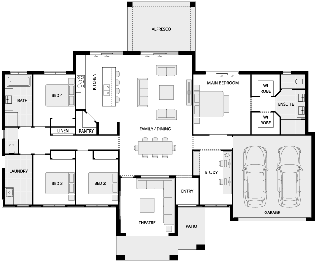 Lyndhurst Country Living House Floor Plan
