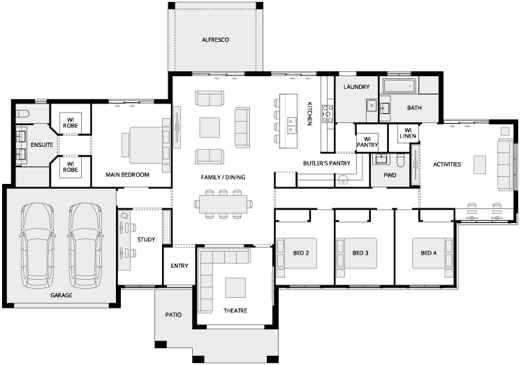Lyndhurst Grande Country Living House Floor Plan