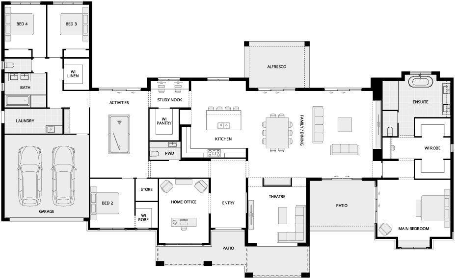 Rosewood Country Living House Floor Plan