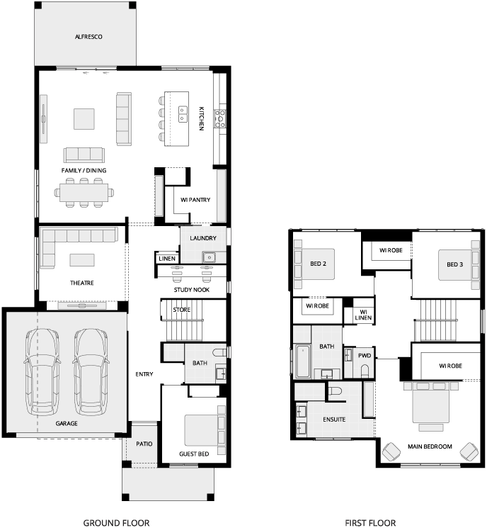 Waverton 35 Two Storey House Floor Plan