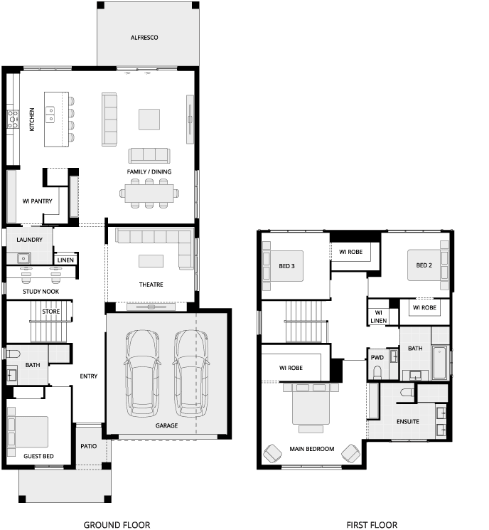 Waverton 35 Two Storey House Floor Plan