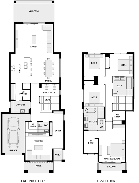 Aria 28 One Two Storey House Floor Plan