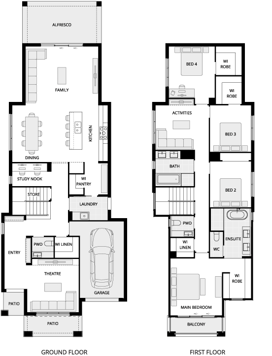 Aria 31 One Two Storey House Floor Plan